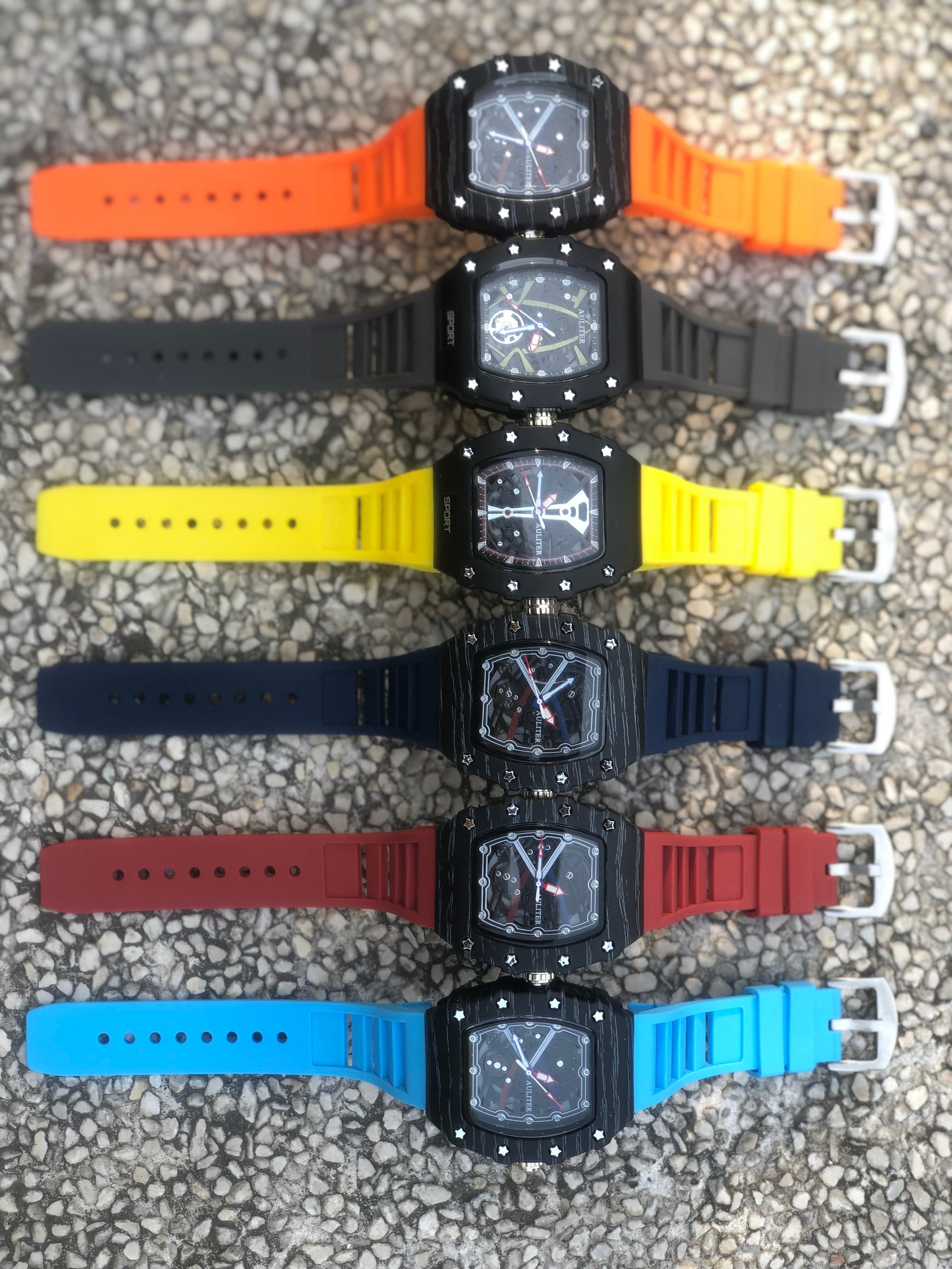 Men's Skeleton Sport Watch | RM Inspired Design | Durable Silicone Strap