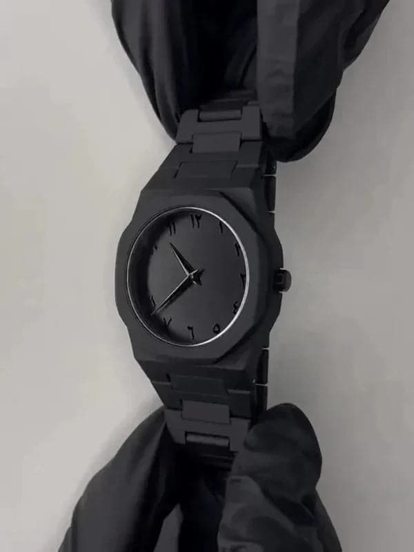 Arabic Aura Watch – Limited Edition All Black | Ultra-Light 44g Premium Fiber Strap