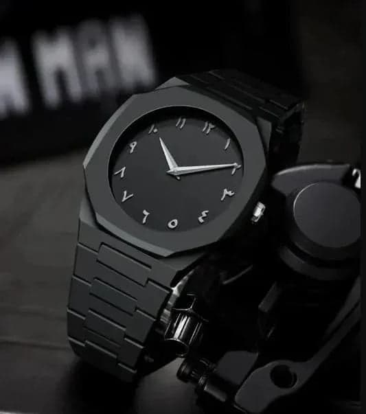 Arabic Aura Watch – Limited Edition All Black | Ultra-Light 44g Premium Fiber Strap